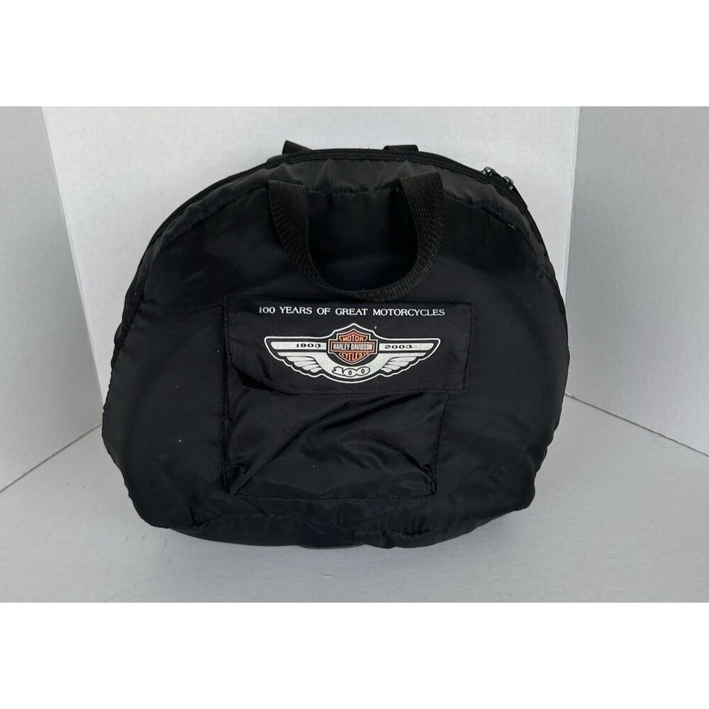 Harley Davidson 100th Anniversary Helmet Bag 1903-2003 Sherpa Lined Black Medium